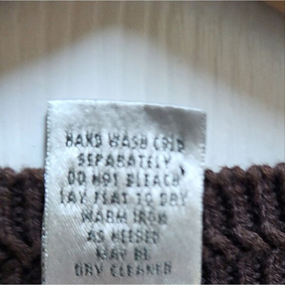 Chico's Top Womens L Brown Cotton Open Weave Long Slv Button Tunic Boho Beach - Picture 9 of 10